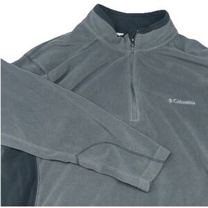 Columbia Jumper Mens X- LARGE Grey Fleece Long Sleeve‎ Sweater 1/4 Zip